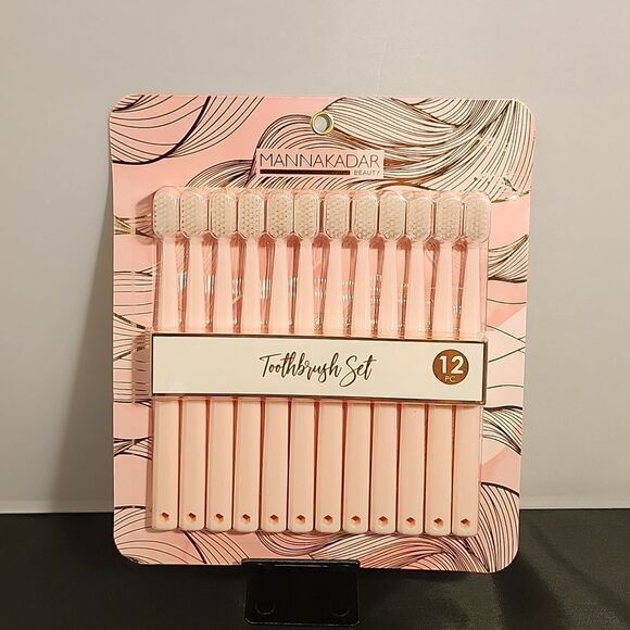 BRAND NEW MANNAKADAR PINK TOO TOOTHBRUSH BRUSH SETS - Picture 8 of 9